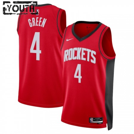 Dres Houston Rockets Jalen Green 0 Nike 2022-23 Icon Edition Crvena Swingman - Dječji